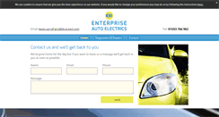 Desktop Screenshot of enterpriseautoelectricsgarage.co.uk